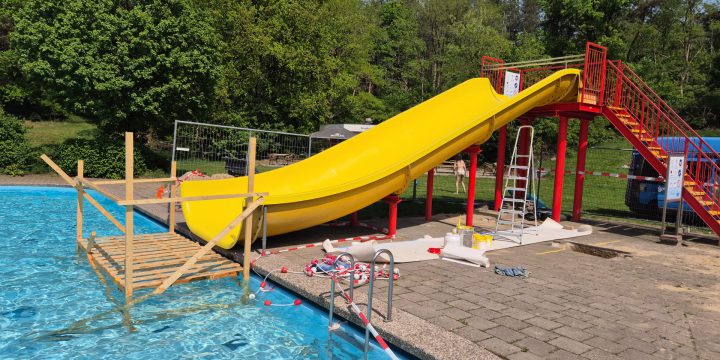 Renovatie Familiewaterglijbaan Stichting Bosbad Leersum